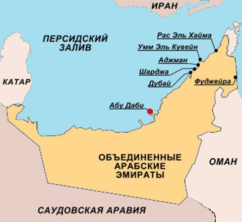 Карта ОАЭ туры из Уфы от Софи Тур